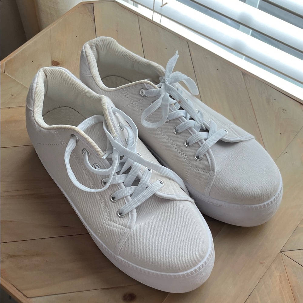 Classic White Canvas Sneakers